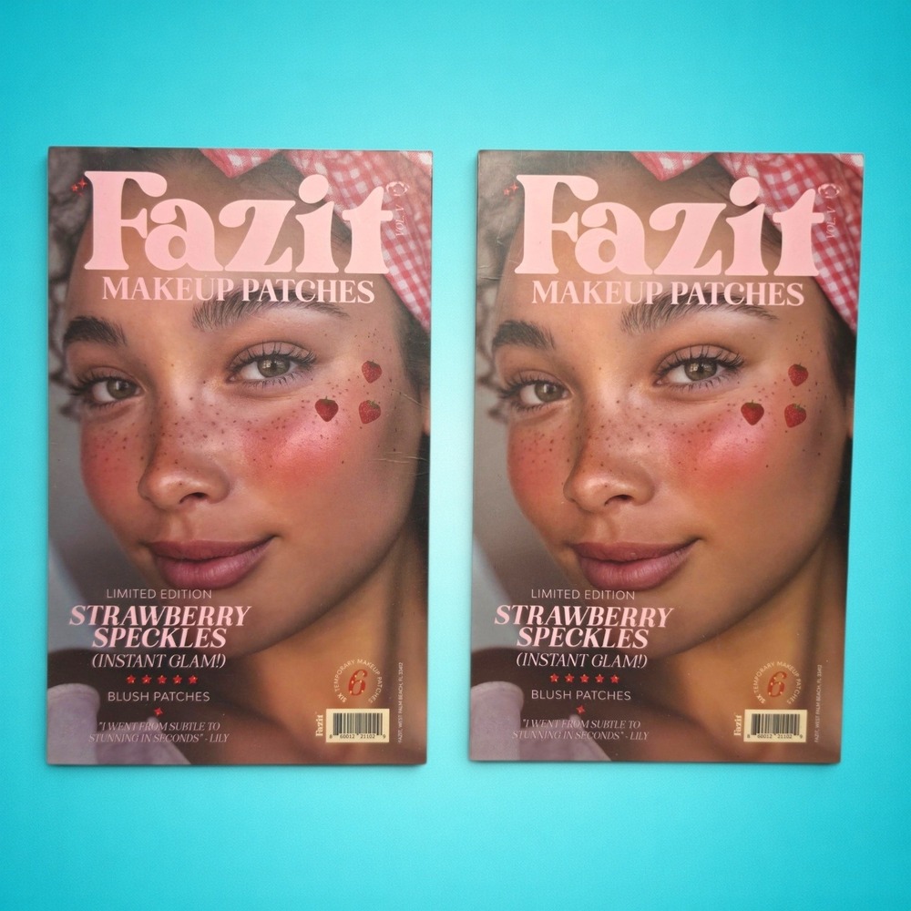Bundle of two Fazit Strawberry Speckles Makeup Patches Limited Edition 6 Patches